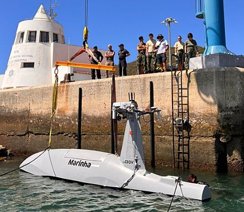 写真　REPMUS 2025に向けた海上試験中のポルトガル海軍の新しい無人水上艇（USV）（IH提供）