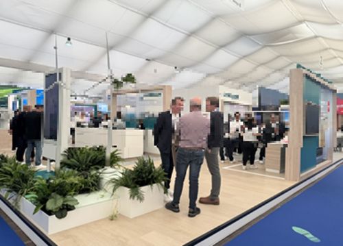 写真　ドイツ大手風力発電機メーカーのエネルコンのブース（ジェトロ撮影）