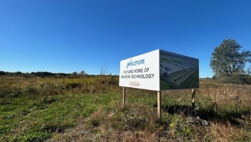 写真　マイクロン・メガファブ工場建設予定地（ジェトロ撮影、10月1日）