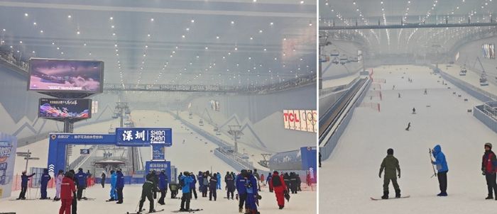 写真　室内スキー場の内部（ともにジェトロ撮影）