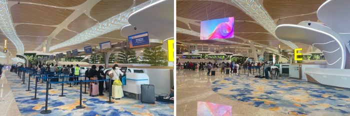 写真　広州空港T3の手荷物預けカウンター（ジェトロ撮影）