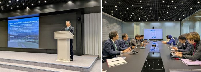 写真　（左）ネットワーキングの様子、（右）医薬品産業開発庁担当者との意見交換（ともにジェトロ撮影）