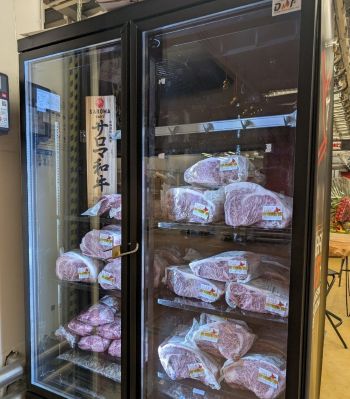 写真　和牛展示の様子（ジェトロ撮影）