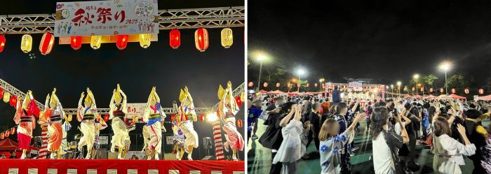 写真　阿波踊りおよび会場の様子（ジェトロ撮影）