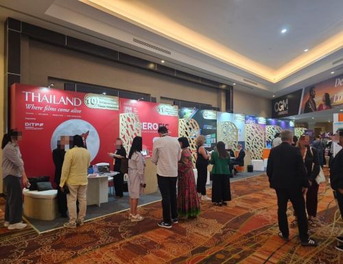 写真　オープンブースに出展するナショナルパビリオン（ジェトロ撮影）