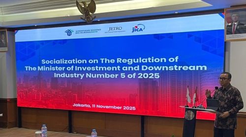 写真　リヤトノBKPM投資環境整備担当次官（ジェトロ撮影）