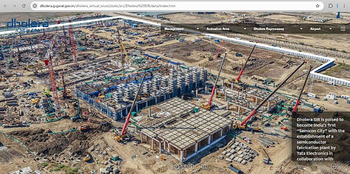 画像　タタ・エレクトロニクス半導体工場の建設現場（DICDLウェブサイトより）