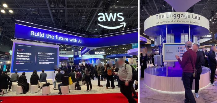 写真　エージェント型AIサービスを展示するアマゾンのブース（ジェトロ撮影）