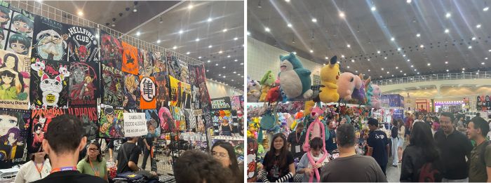 写真　（左）盛況を博す会場の様子、（右）多くの若年層が来場する会場の様子（ともにジェトロ撮影）