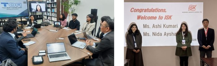 写真　企業訪問の様子（左：東亜ソフトウェア、右：石原産業）（ともにジェトロ撮影）