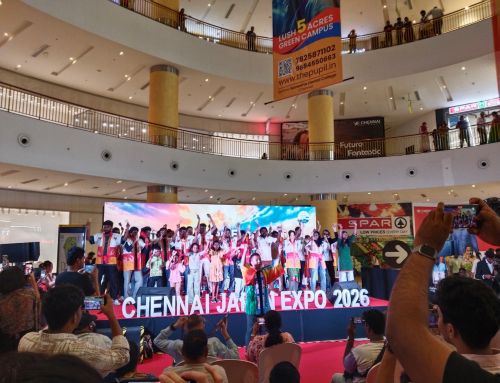 写真　高知県のよさこいプロモーション風景（ジェトロ撮影）