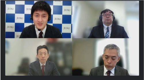 写真　ウェビナーの質疑応答の様子（ジェトロ撮影）