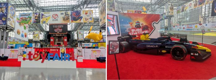 写真　会場入り口の展示（ともにジェトロ撮影）