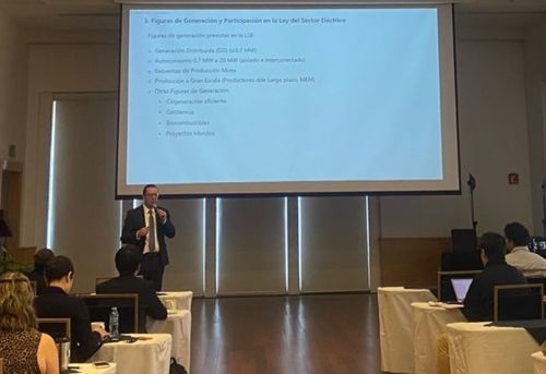 写真　電力市場について解説するアンダル氏（ジェトロ撮影）