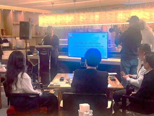 写真　冒頭あいさつを行う向大使（ジェトロ撮影）