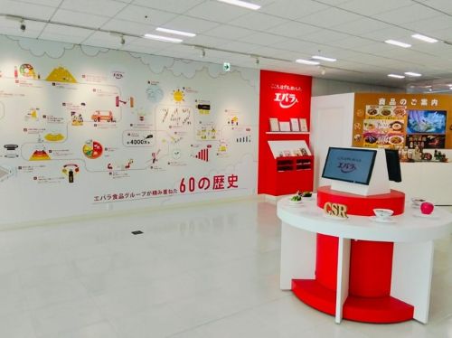 写真　エバラ食品の歴史と今後の取り組みを展示する本社ショールーム（ジェトロ撮影）