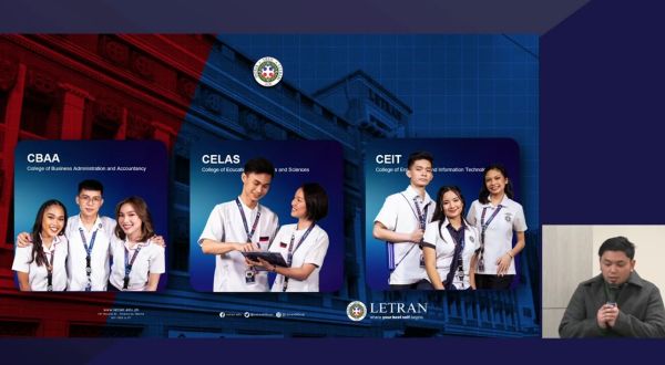 写真　レトラン大学カーロー副学長による大学紹介の様子（ジェトロ撮影）