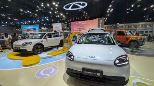 写真　「Chery Q」の展示の様子（ジェトロ撮影）