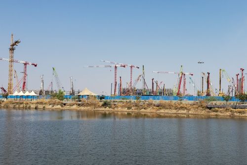 写真　タタ半導体前工程工場の建設現場の様子（2026年3月、ジェトロ撮影）