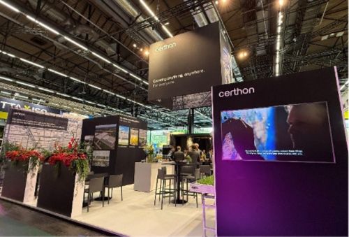 写真　Certhonによる展示ブース（ジェトロ撮影）
