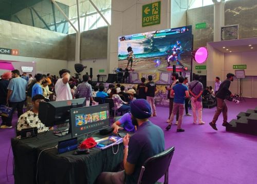 写真　ゲーム体験会場の様子（ジェトロ撮影）