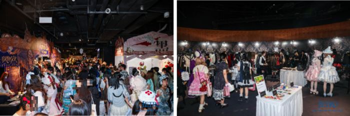 写真　（左）Noah設計展会場の様子、（右）ジェトロブースの様子（ともにジェトロ撮影）