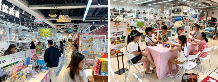 写真　6階売り場とワークショップの様子（ともにジェトロ撮影）