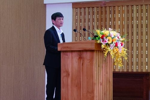 写真　クイニョン大学のハ・タイン・ハイ副学長によるあいさつ（ジェトロ撮影）
