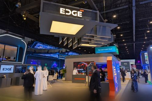 写真　UAE防衛企業EDGEのブース（ジェトロ撮影）