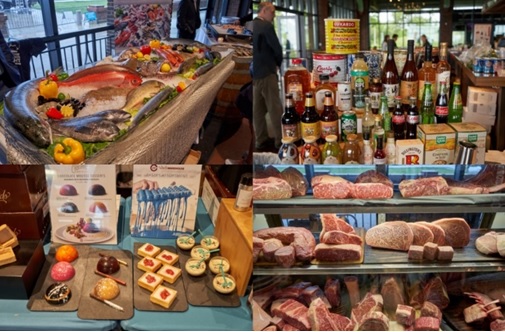 写真　水産品や熟成肉、スイーツなど、さまざまな商品が展示された（ジェトロ撮影）